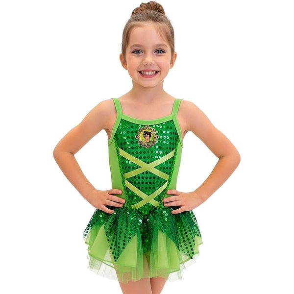 Fantasia Carnaval Infantil Menina Vestido Sininho TinkerBell G / VERDE