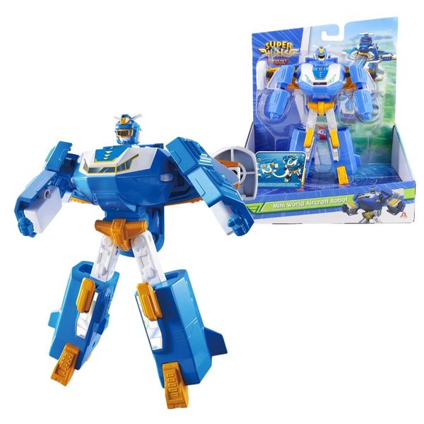 Avião Robô Transformável Super Wings Sunny 2 em 1 Azul Articulado Infantil