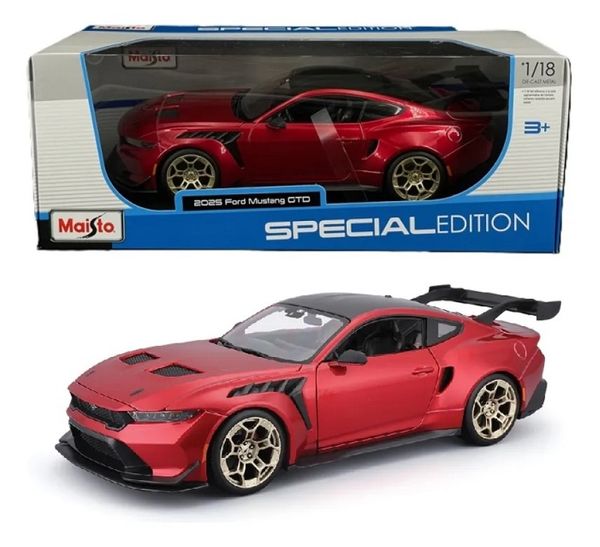 Ford Mustang GTD 2025 Metal - Vermelho Metálico Special Edition 1/18 – Maisto