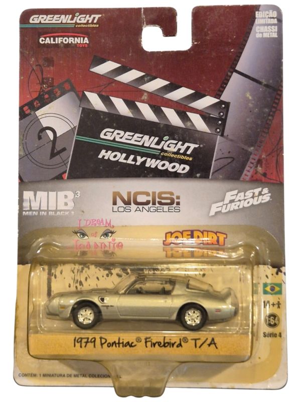 Pontiac Firebird Trans Am 1979 do filme Joe Dirt - Carrinho Colecionável - Greenlight Hollywood Edição limitada - Metal
