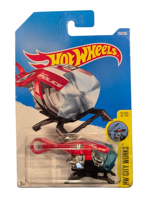 Helicóptero Policia SKY FI Miniatura Hot Wheels 1:64 Venda Unitária 1magnus DVC30
