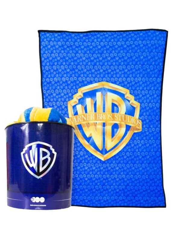 Kit Manta e Balde Zona Criativa Temático Original 1magnus Azul