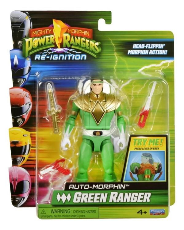 Boneco Power Ranger Verde Transformável Re-Igition Sunny