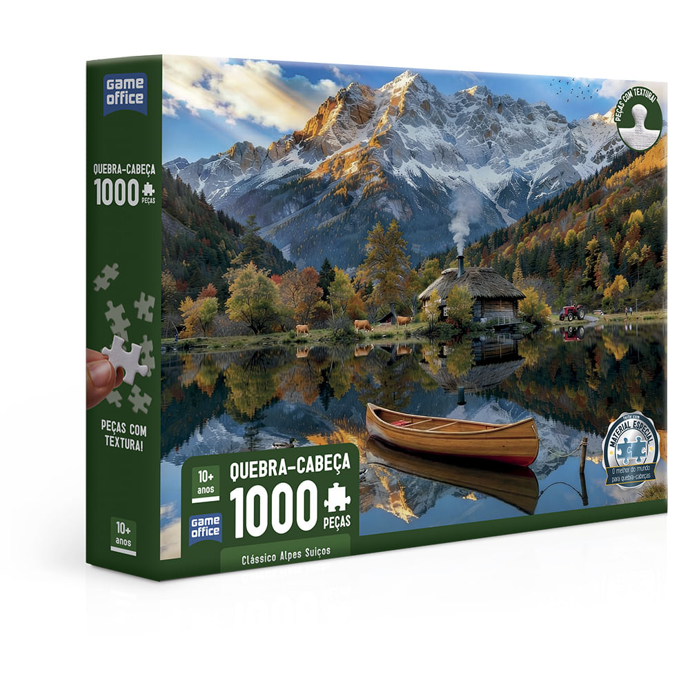 Quebra-Cabeça - Alpes Suíços - 1000 Peças - Toyster