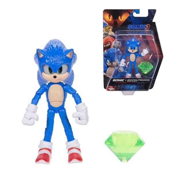 Boneco Sonic 3 Articulado Com Esmeralda Figura de Ação Sunny