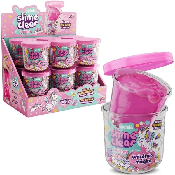 SLIME CLEAR CHARMS 122G UNICORNIO MAGICO - UNITÁRIO - CDB