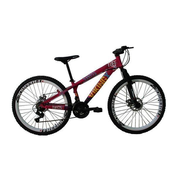 Bicicleta VikingX Freeride Aro 26 21 Vel Rosa/Roxo TUFF25