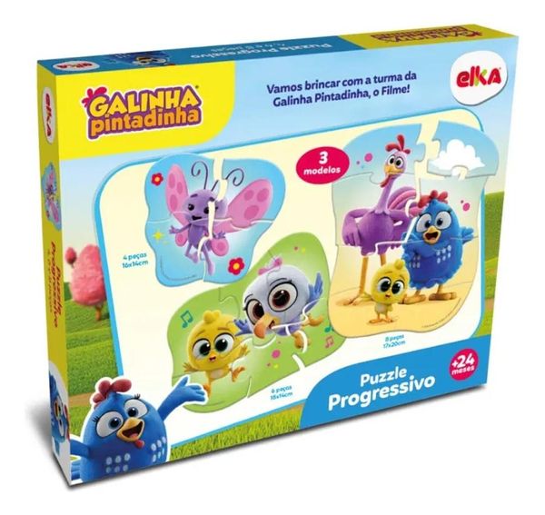 Quebra Cabeça Progressivo Galinha Pintadinha Elka - 1344