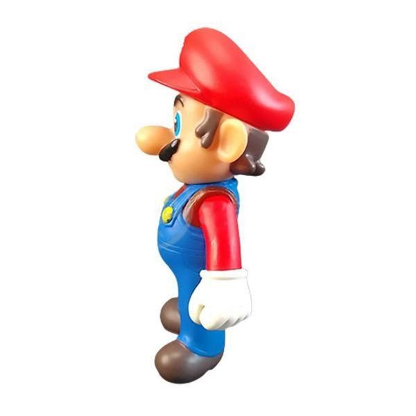 Kit Boneco Colecionável Mario Articulado 12Cm + Caneca 350Ml