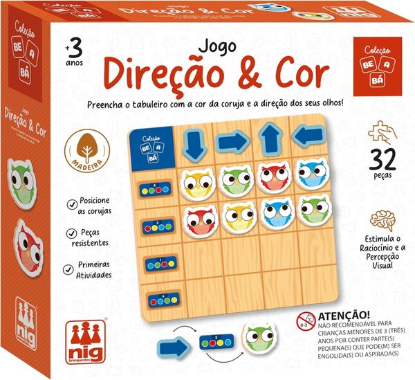 BE A BÁ - DIREÇÃO E COR - 32 PEÇAS - NIG