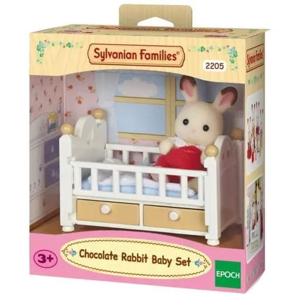 Bebe Coelho Chocolate + Cama Berço Sylvanian Families 5017