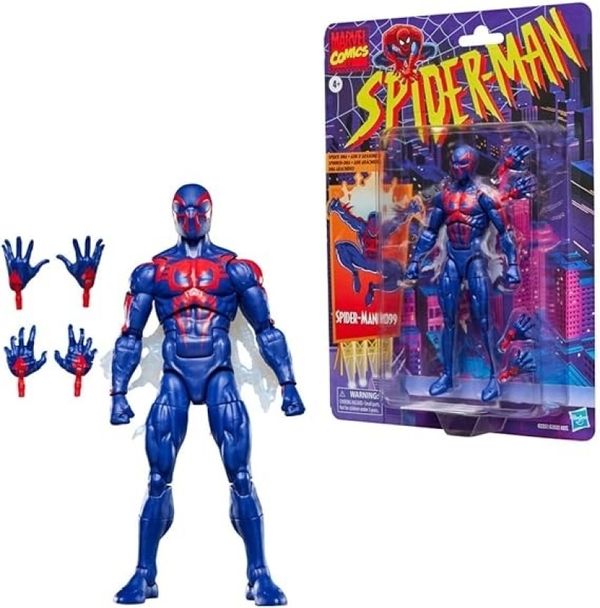 SpiderMan Marvel Legends Series Retro Comics – Spider-Man 2099 15 Cm Articulado – Hasbro