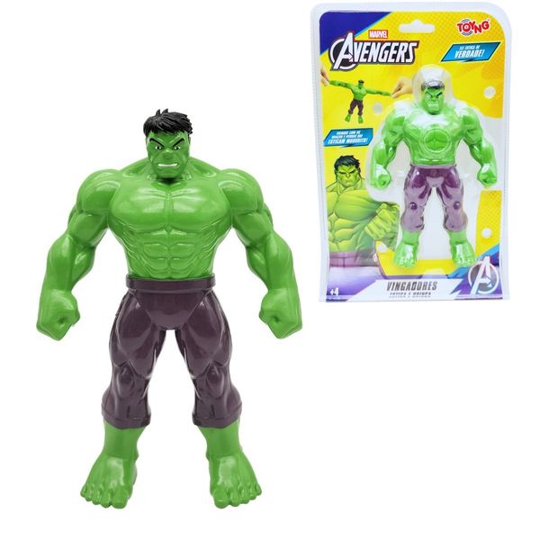 Boneco Hulk Elástico Toyng Vingadores Marvel Estica De Verdade Infantil