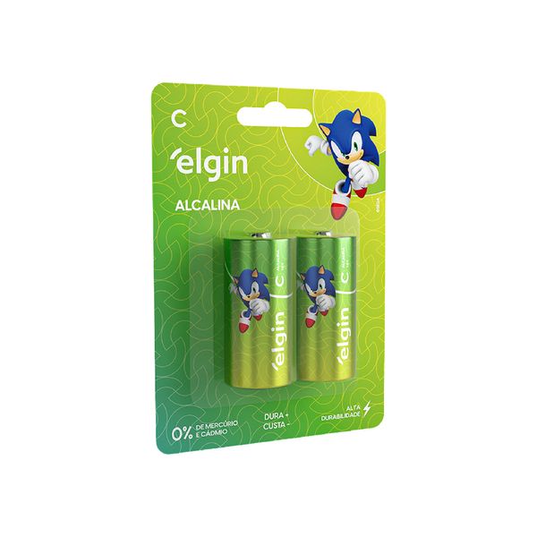 Pilhas Alcalinas - C - 2 Unidades - Elgin