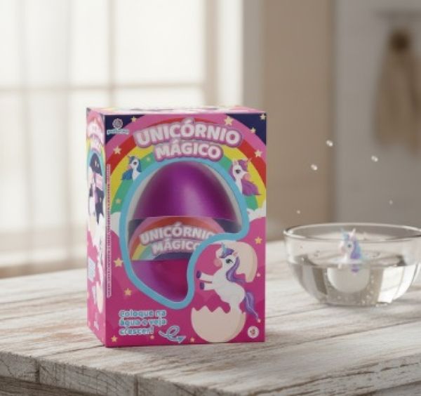 Brinquedo Choca Ovo Unicórnio Mágico Polibrinq