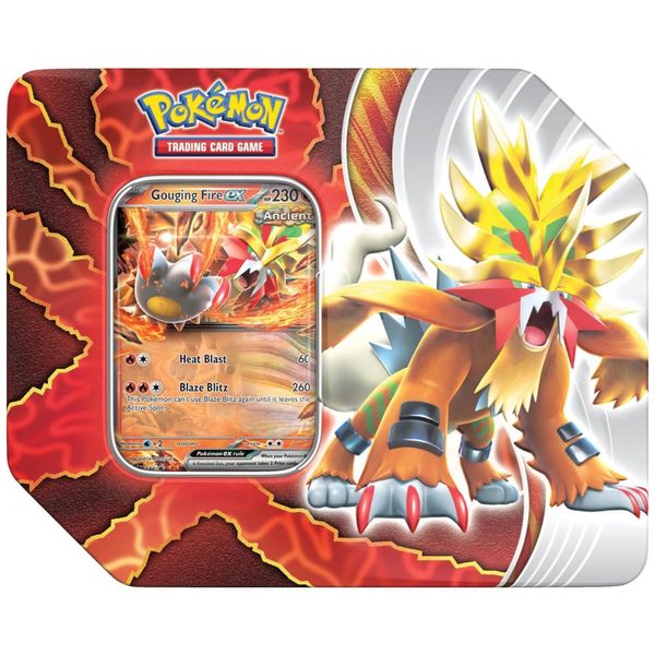 Lata Pokémon TCG Paradox Destinies The Pokémon Company multicolorida com 5 boosters e carta promo EX - Cartas Promocionais e 5 Pacotes Booster