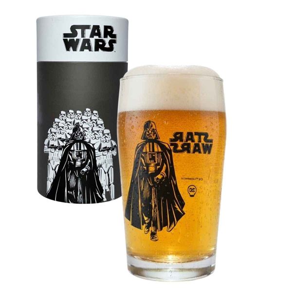 Copo De Cerveja Darth Vader Star Wars Original, Zona Criativa, Beer Glass 450mL Em Vidro