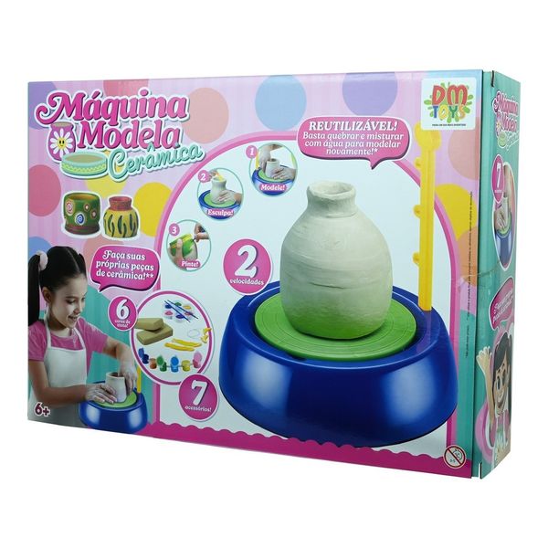 Máquina Infantil de Modelar Cerâmica a Pilha DM Toys DMT7103