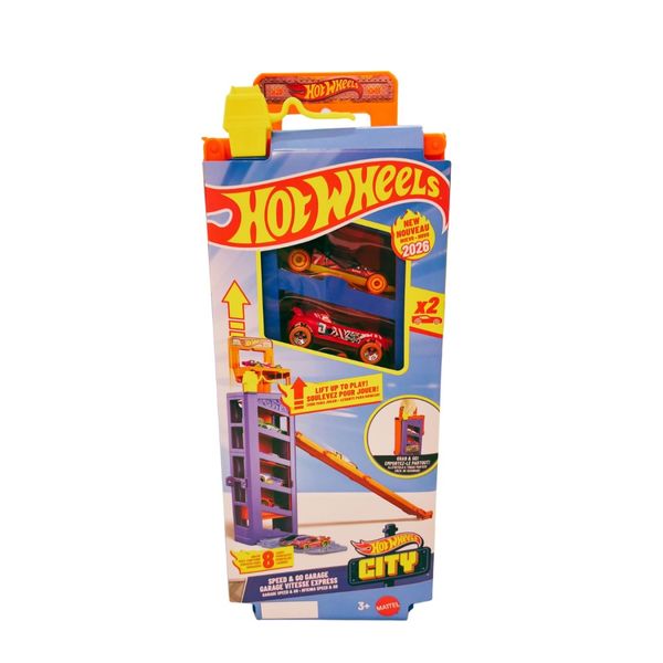 HOT WHEELS CITY PISTA GARAGEM PORTATIL VERMELHA - MATTEL AZUL