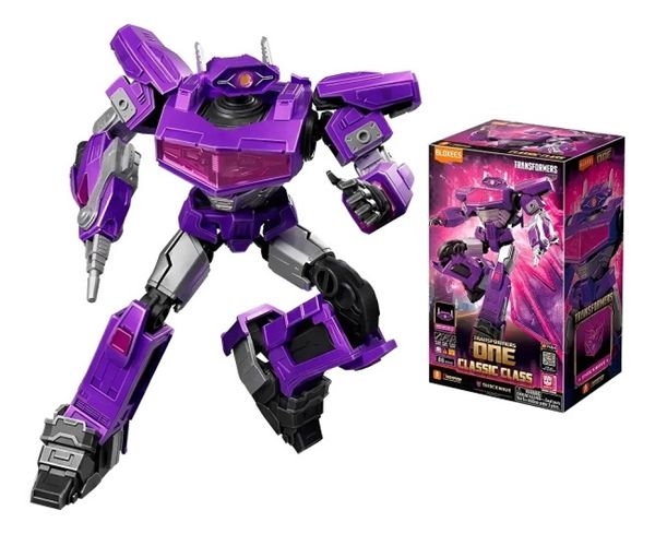 Blokees Model Kit Transformers One Class 18 Shockwave – C/ luz 13 Cm 20 articulações - 86 peças