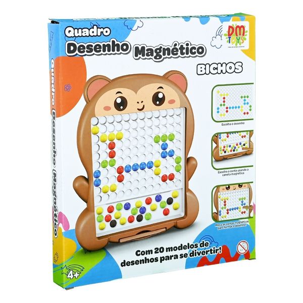 Quadro de Desenho Magnético Bichos DMT6768 DM Toys