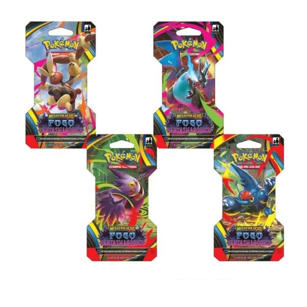 BLISTER UNITARIO POKEMON TCG MEGAEVOLUCAO FOGO FANTASMAGORICO - COPAG