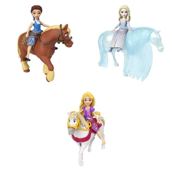 Mini Boneca Com Acessórios - Disney - Princesa Com Estábulo E Cavalo - Modelos Sortidos - Mattel