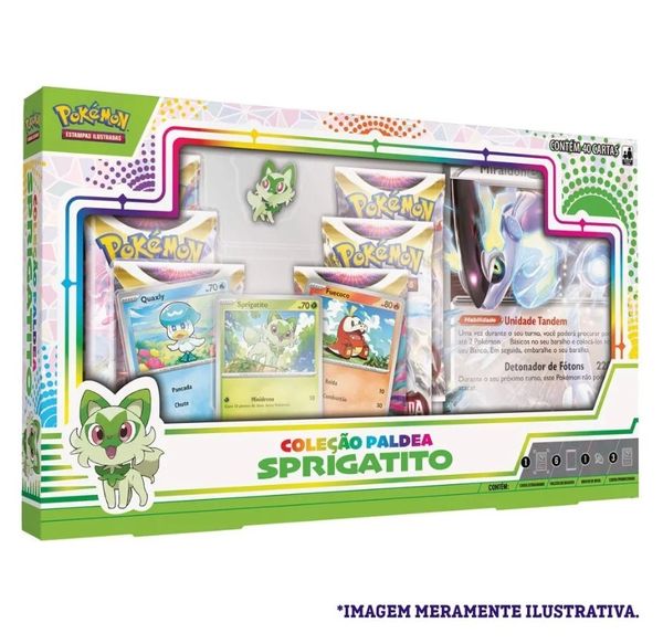Box Pokémon Coleção Paldea Sprigatito - Copag