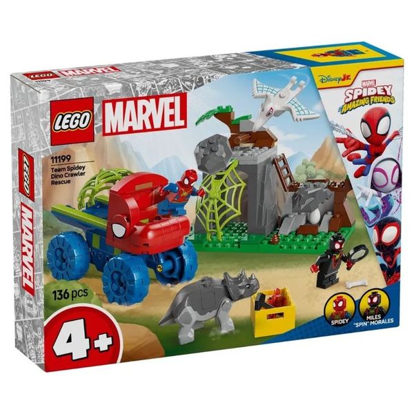 Lego Marvel Spidey Equipe Dino Ao Resgate 136 Peças - 11199