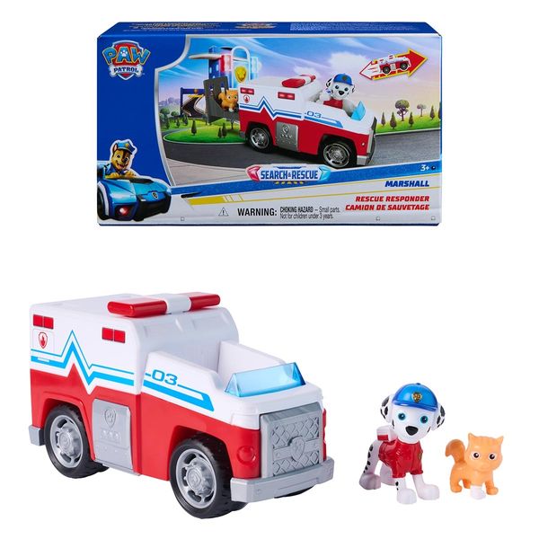 Boneco Marshall e Ambulância de Resgate c/ Fricção - Patrulha Canina - Spin Master - Sunny
