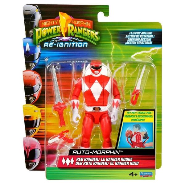 Boneco Morfável do Ranger Vermelho 15cm - Power Rangers Re-Ignition - Sunny