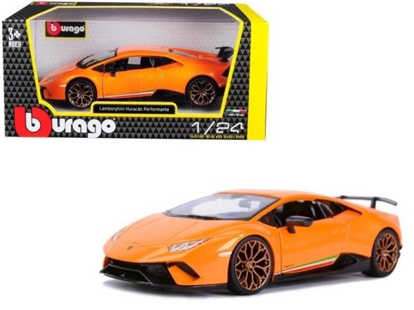 Lamborghini Huracán Performante 19 Cm Metal Laranja 1/24 - Burago