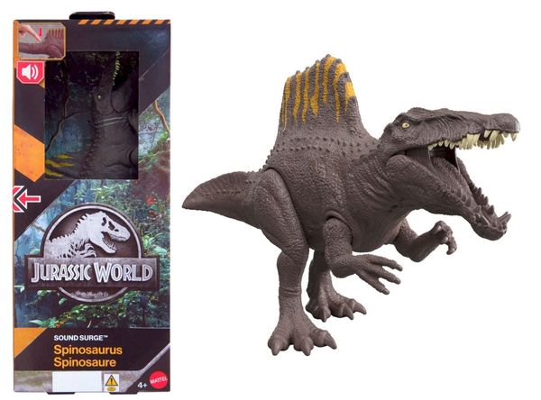 Dinossauro Spinosaurus c/ Som - Jurassic World Sound Surge 30 Cm - Mattel