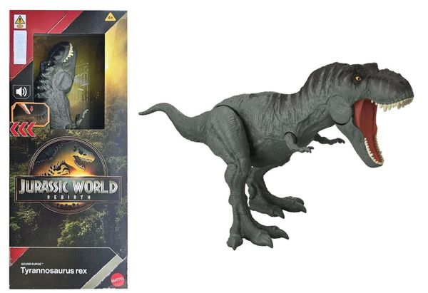 Dinossauro Tyrannosaurus Rex c/ Som - Jurassic World Sound Surge 30 Cm - Mattel