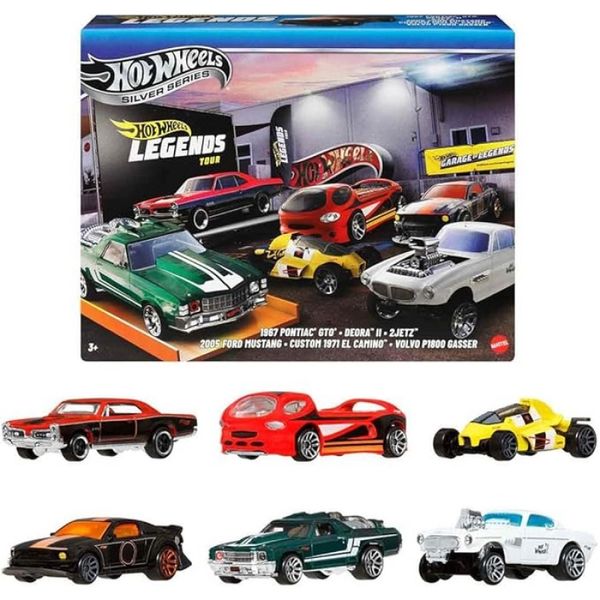 HOT WHEELS SILVER SERIES - CONJUNTO 6 CARRINHOS LEGENDS TOUR - MATTEL