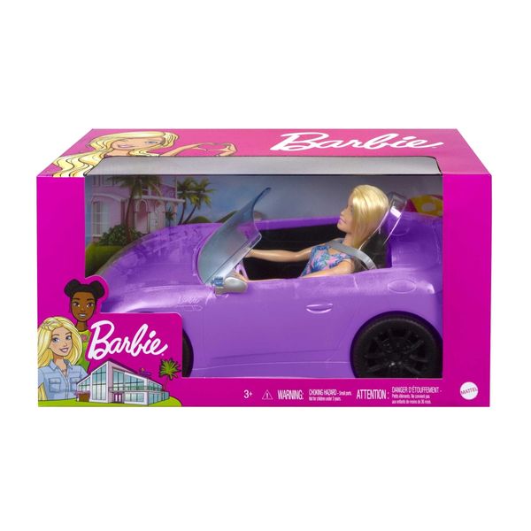 Boneca Barbie e Carro Conversível - HBY29 - Mattel