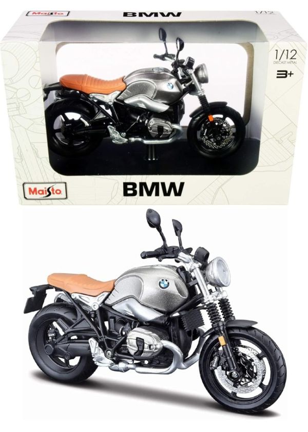 Moto BMW R nineT Scrambler - Motorcycles c/ Base - 1/12 - Maisto