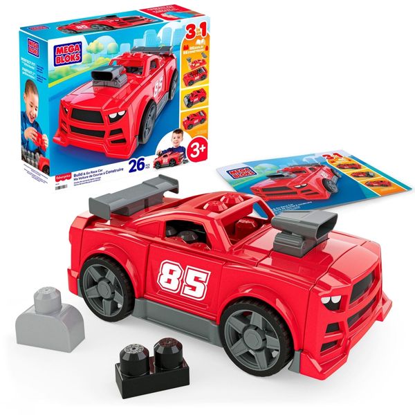 Carro de Corrida para Construir - Blocos de Montar - 26 Peças - Mega Bloks - Mattel