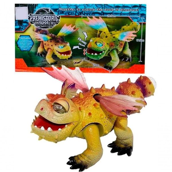 Brinquedo Infantil Dragão Dinossauro Com Luz E Som Movimento