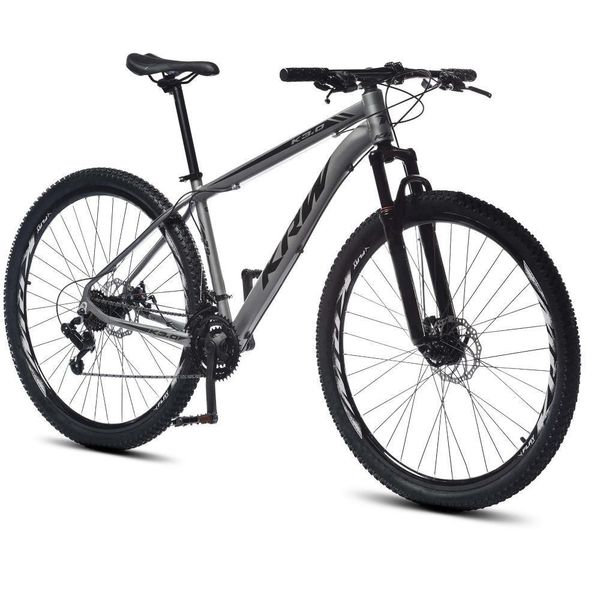 Bicicleta Aro 29 Krw Alumínio 24 Vel Freio A Disco X52 Cor:grafite/preto Fosco;tamanho Quadro:19