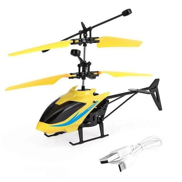 Helicóptero Drone Brinquedo Voa com Luz e Aproximação Infravermelha Transparente