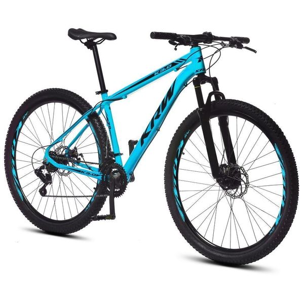 Bicicleta Aro 29 Krw Alumínio 24 Vel Freio A Disco X52 Cor:azul/preto;tamanho Quadro:15.5 Azul/preto