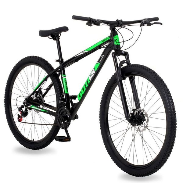 Bicicleta Aro 29 Gott 21 Marchas Câmbio Traseiro Shimano 17 Preto Verde