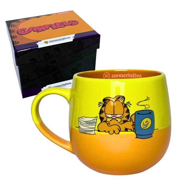 Caneca Maggie Garfield Em Cerâmica 400mL Original, Zona Criativa, Xícara De Café Cereal