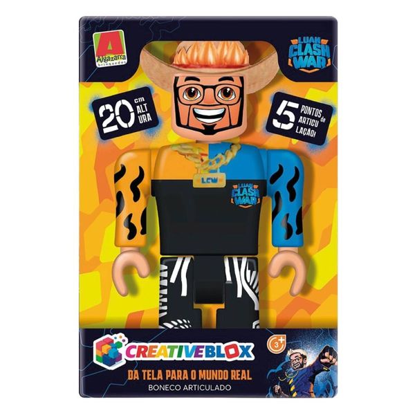 Boneco Articulado Luan Clash War LCW 20 cm Creativeblox