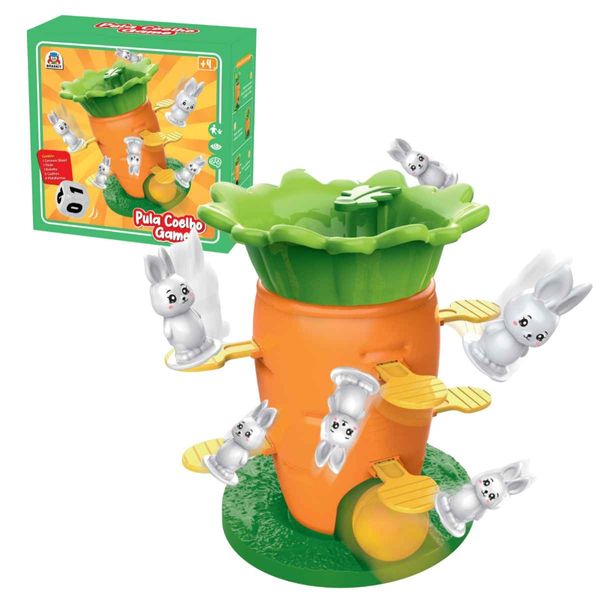 Jogo Pula Coelho Game, Braskit, 2 a 4 Jogadores, Crianças +4 Anos