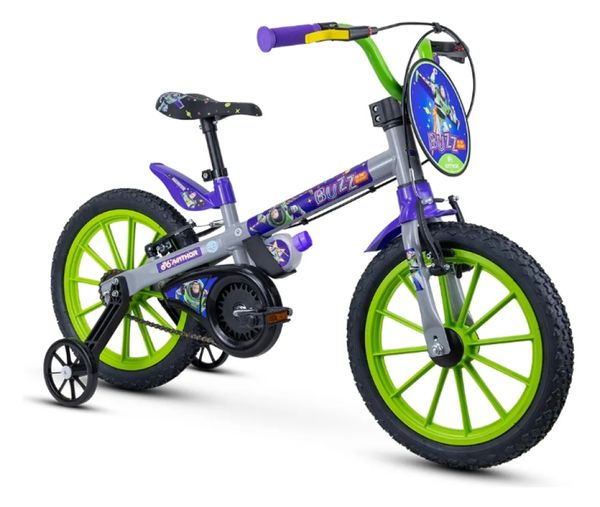 Bicicleta Infantil Buzz Aro 16 Com Rodinhas Nathor