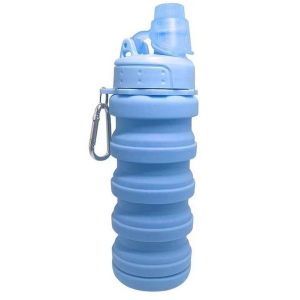 Garrafa Silicone Dobravel Retratil 500Ml Redstar Sport Azul