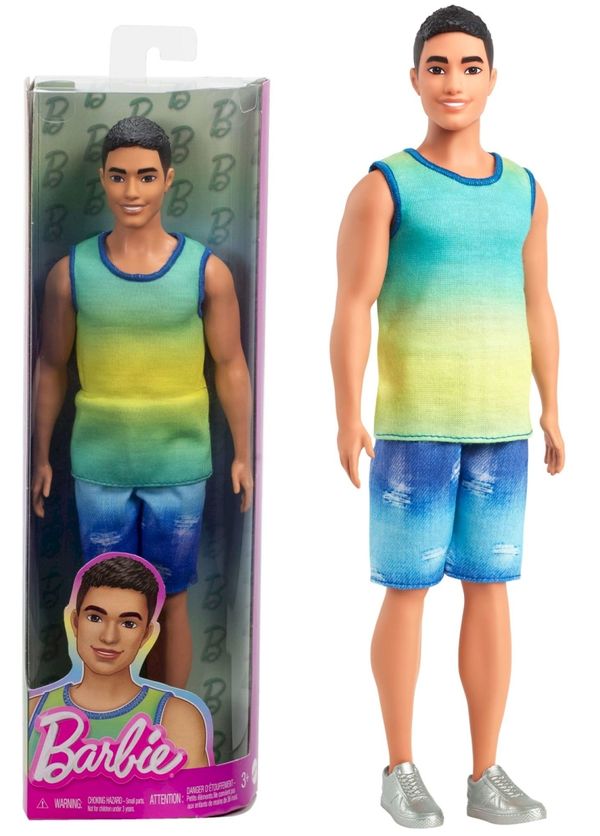 Boneco Ken Moreno Regata e Shorts #236 - Barbie Fashionistas - Mattel