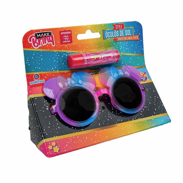 Kit Óculos de Sol + Sweet Balm Protetor Labial FPS15 Infantil Presente LILÁS